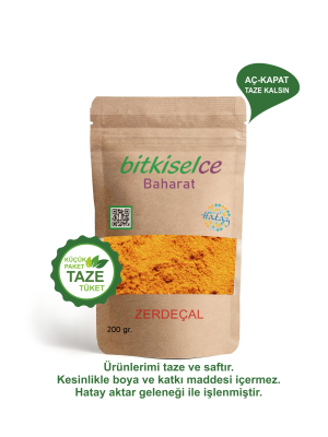 Premium Kalite Doğal Toz Zerdeçal - Sofralarınızın Sağlık Işıltısı 200 gr.